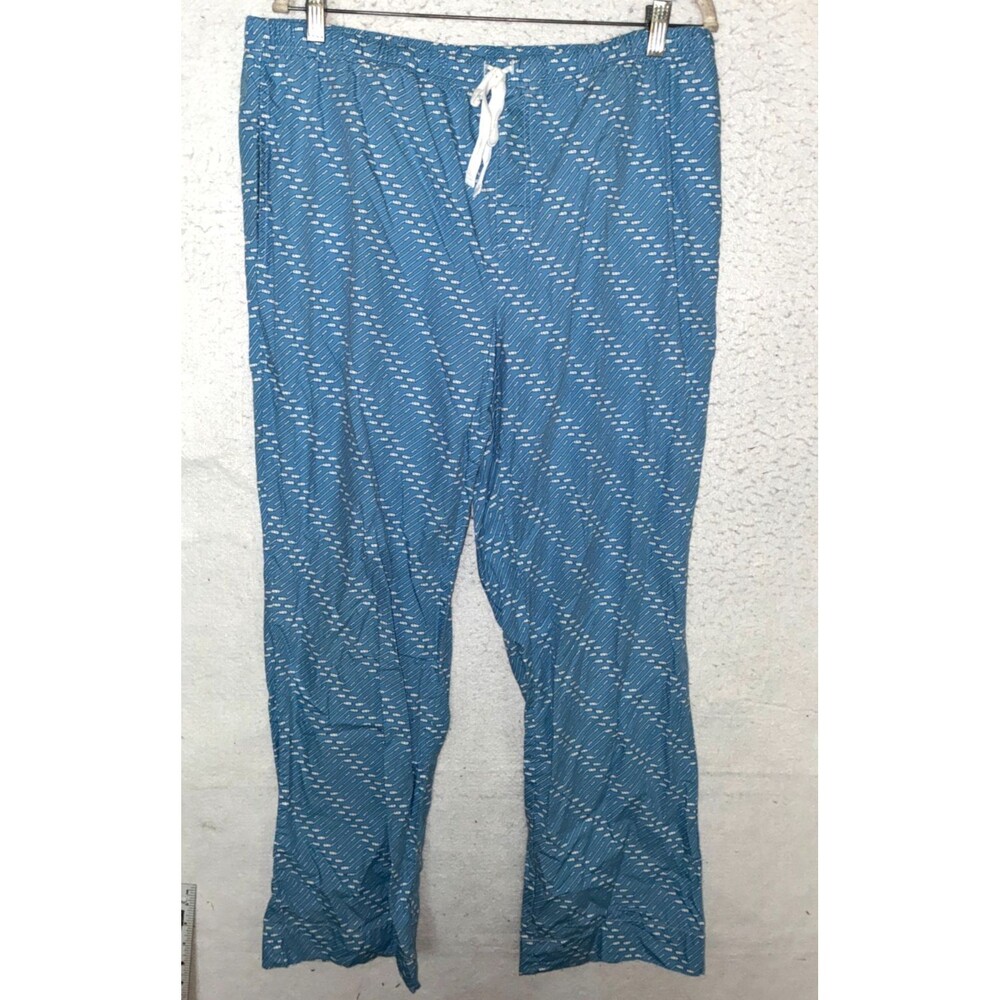 Vineyard Vines Mens Size L Pajama Pants Blue Hockey Sticks 100% cotton Rare